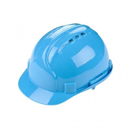 Casque de sécurité bleu en matériau ABS, avec ceinture de sécurité pour les travailleurs